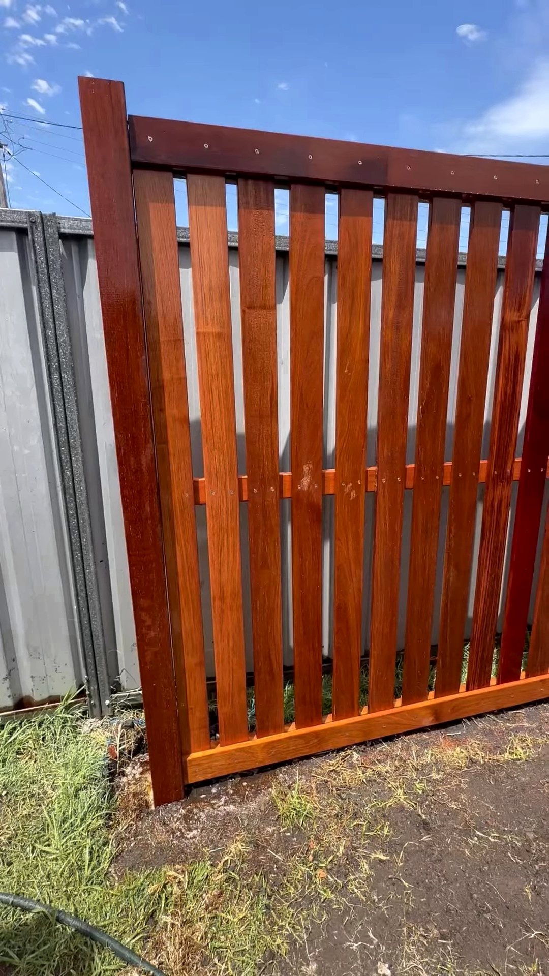 The merbau slat screen