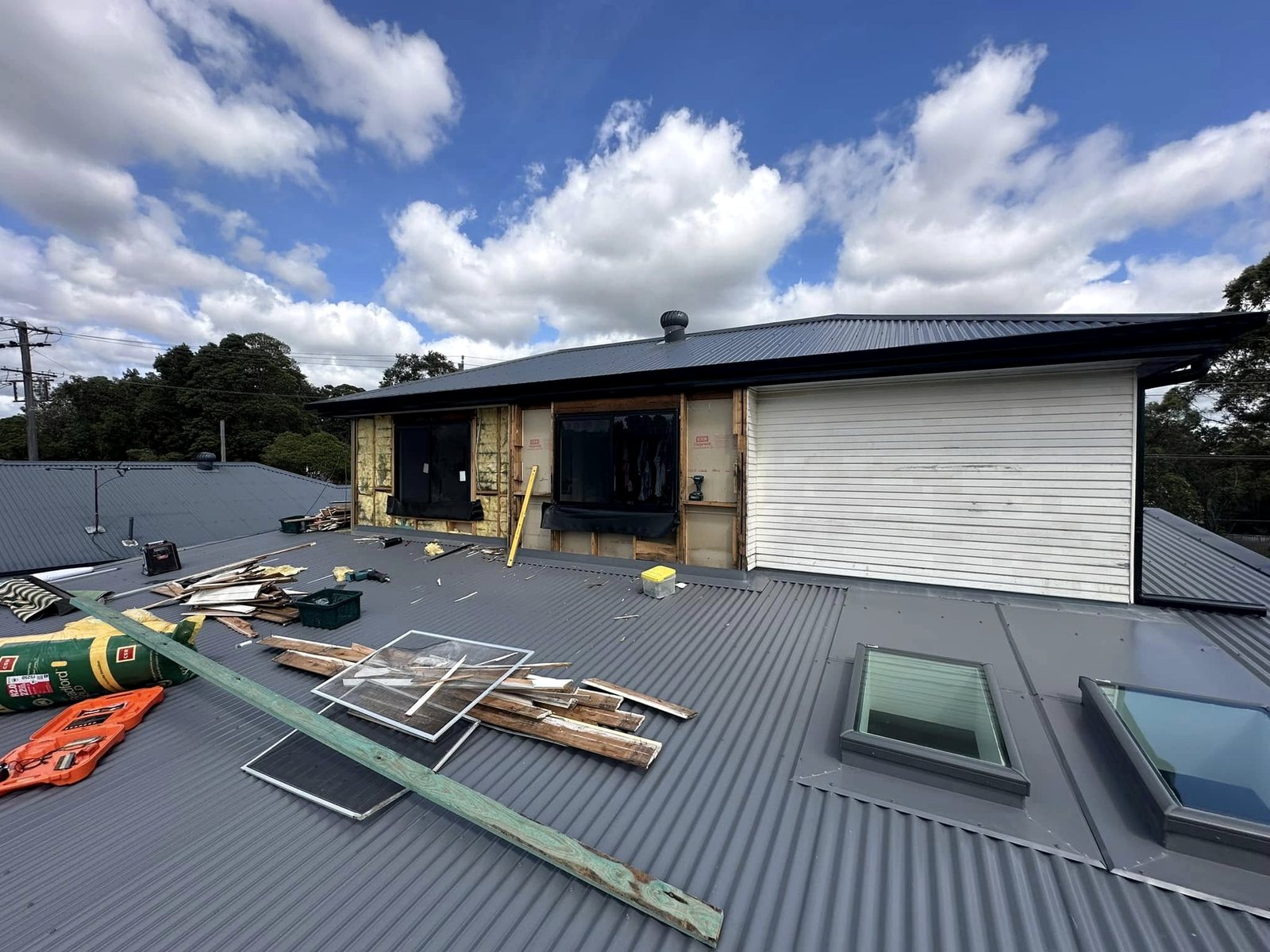 During: stripped back, new windows in